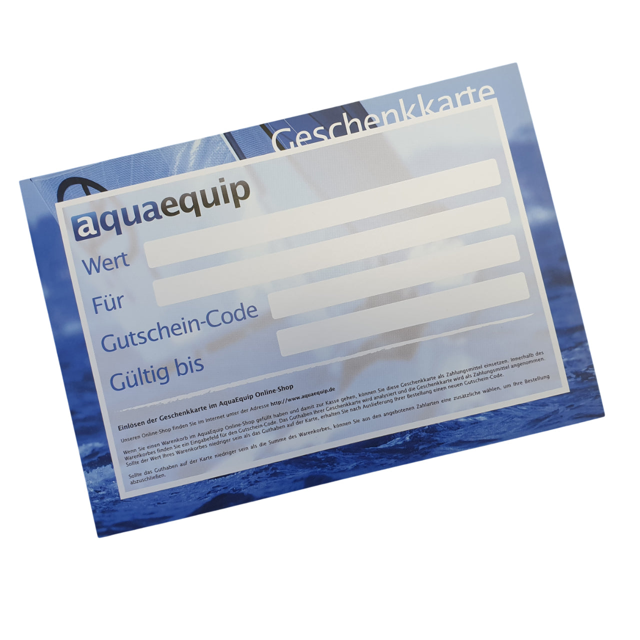 AquaEquip Gutscheine (10 - 500 EUR)